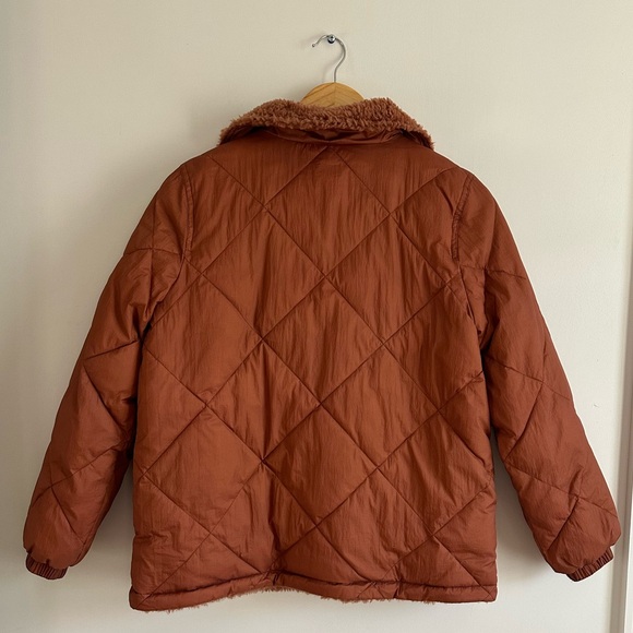 Madewell Rust Quilted Jacket with Sherpa lining - Picture 2 of 4